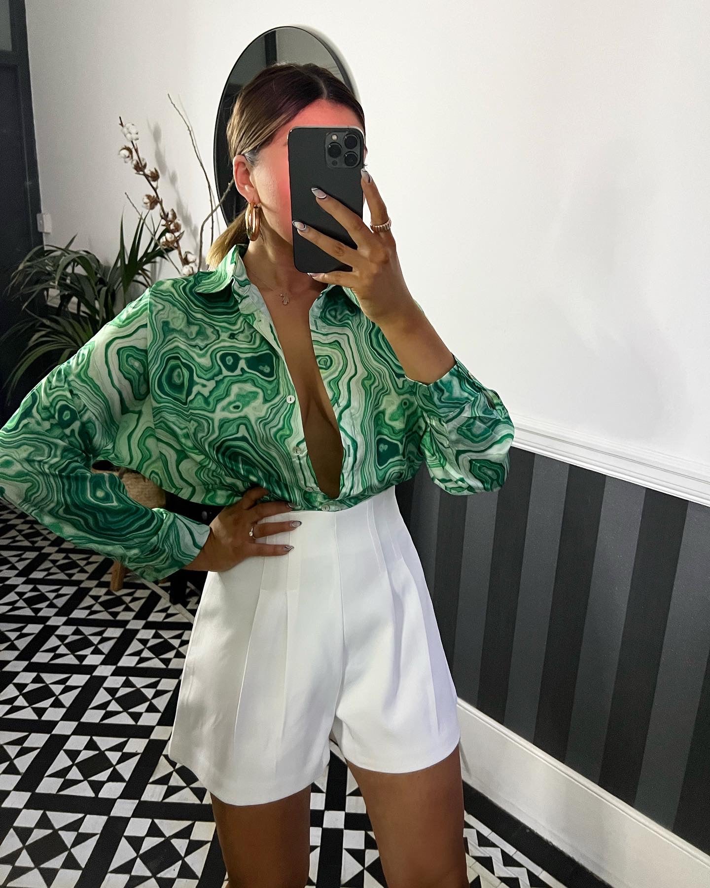 White high best sale waisted tailored shorts