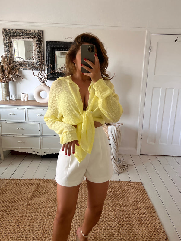 SALE MIA Tie Shirt (Multiple Colours)