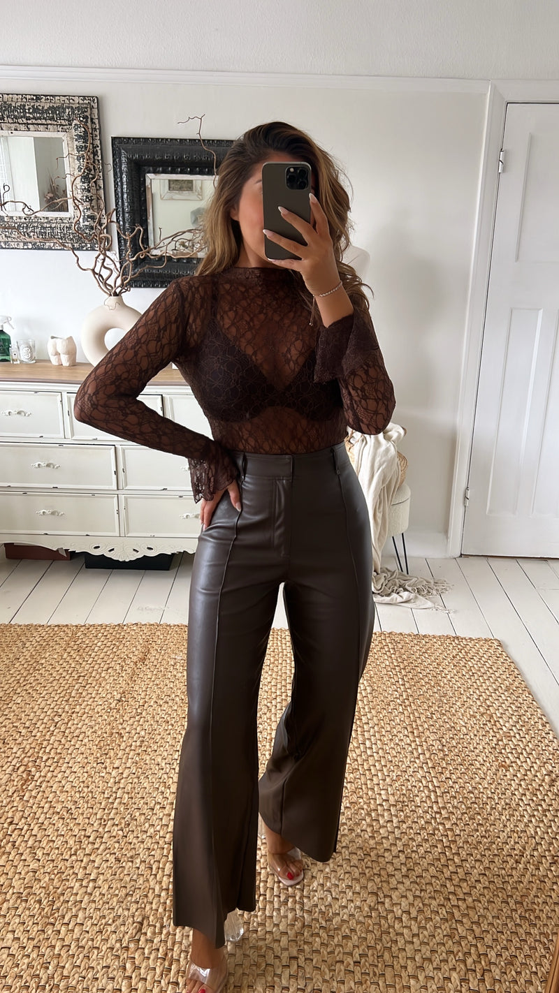 MEGAN Fuax Leather Trousers