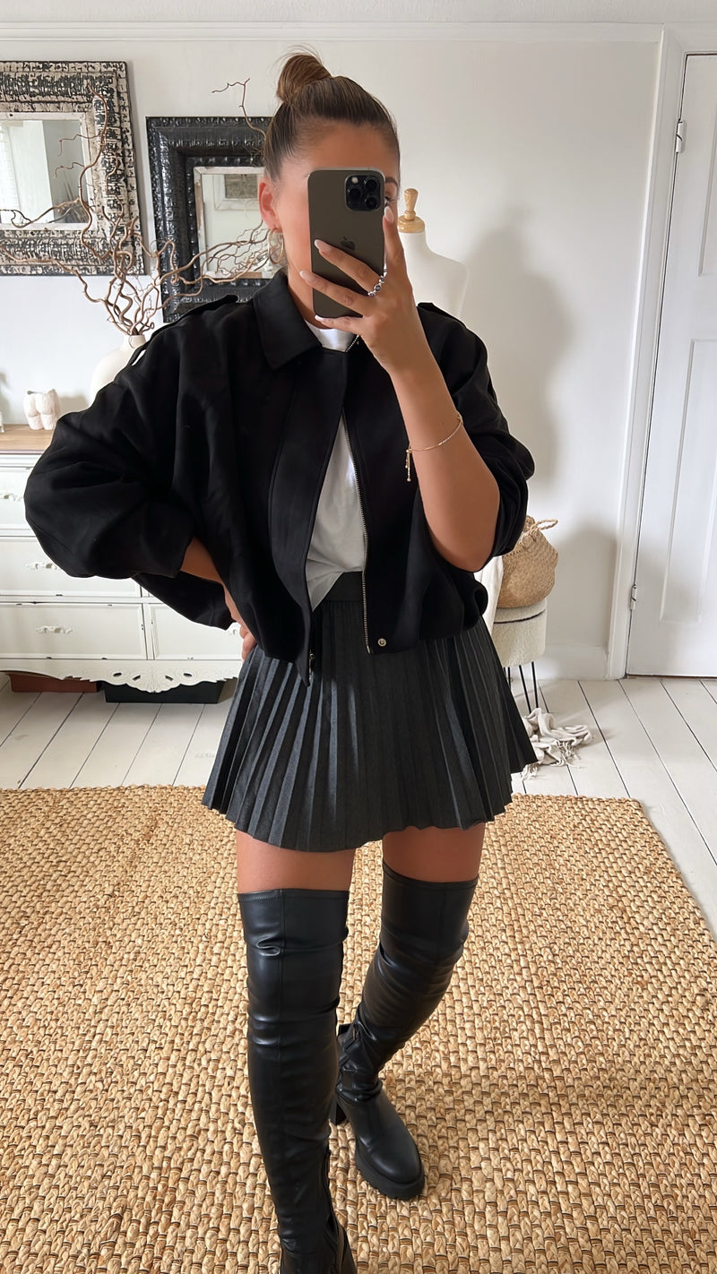 GABBIE Faux Suede Jacket