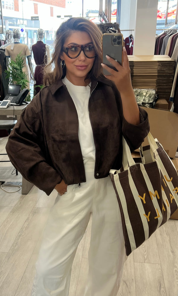 GABBIE Faux Suede Jacket