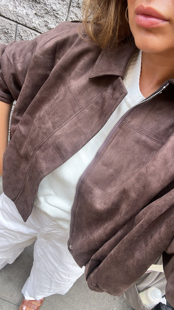 GABBIE Faux Suede Jacket